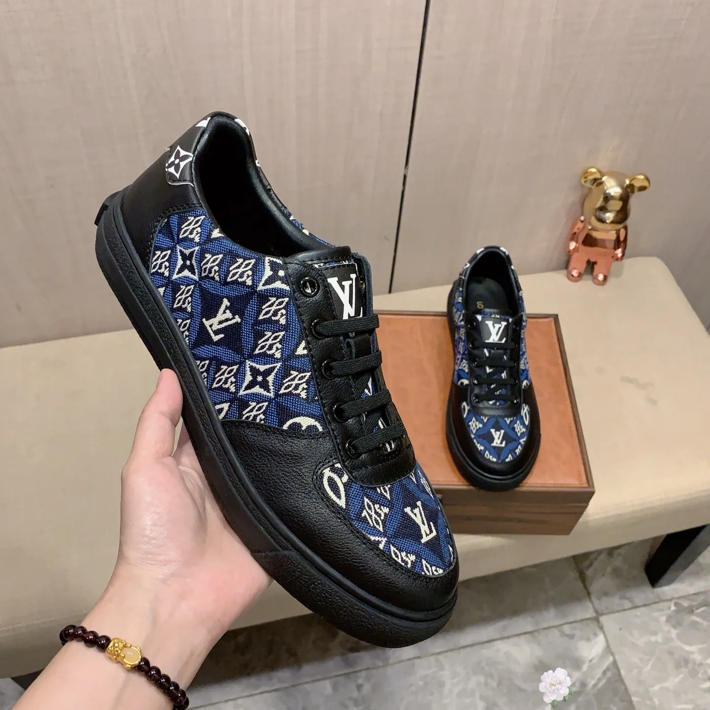Men's Men's Shoes 💰400💰💰🎩🎩[Lightning][Lightning] "Lv*" Latest•hot style casual shoes, top brand [Seduce] luxury~purchase, top~quality. [Strong] The upper is made of imported breathable fabric with cowhide material ➕ breathable sheepskin feet (•) and fine workmanship. Original stylish and stylish soft rubber wear-resistant and non-slip outsole, light and comfortable on the feet, the real thing looks better when photographed, 0128: code: 38-44, 2️⃣ colors selected